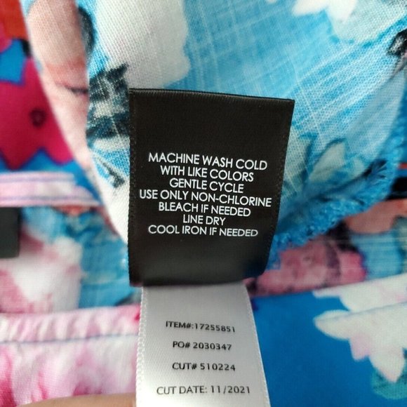 Torrid Rayon Slub Button Front Flutter Sleeve Top Plus Size 1X Short Sleeve Blue - Picture 6 of 6